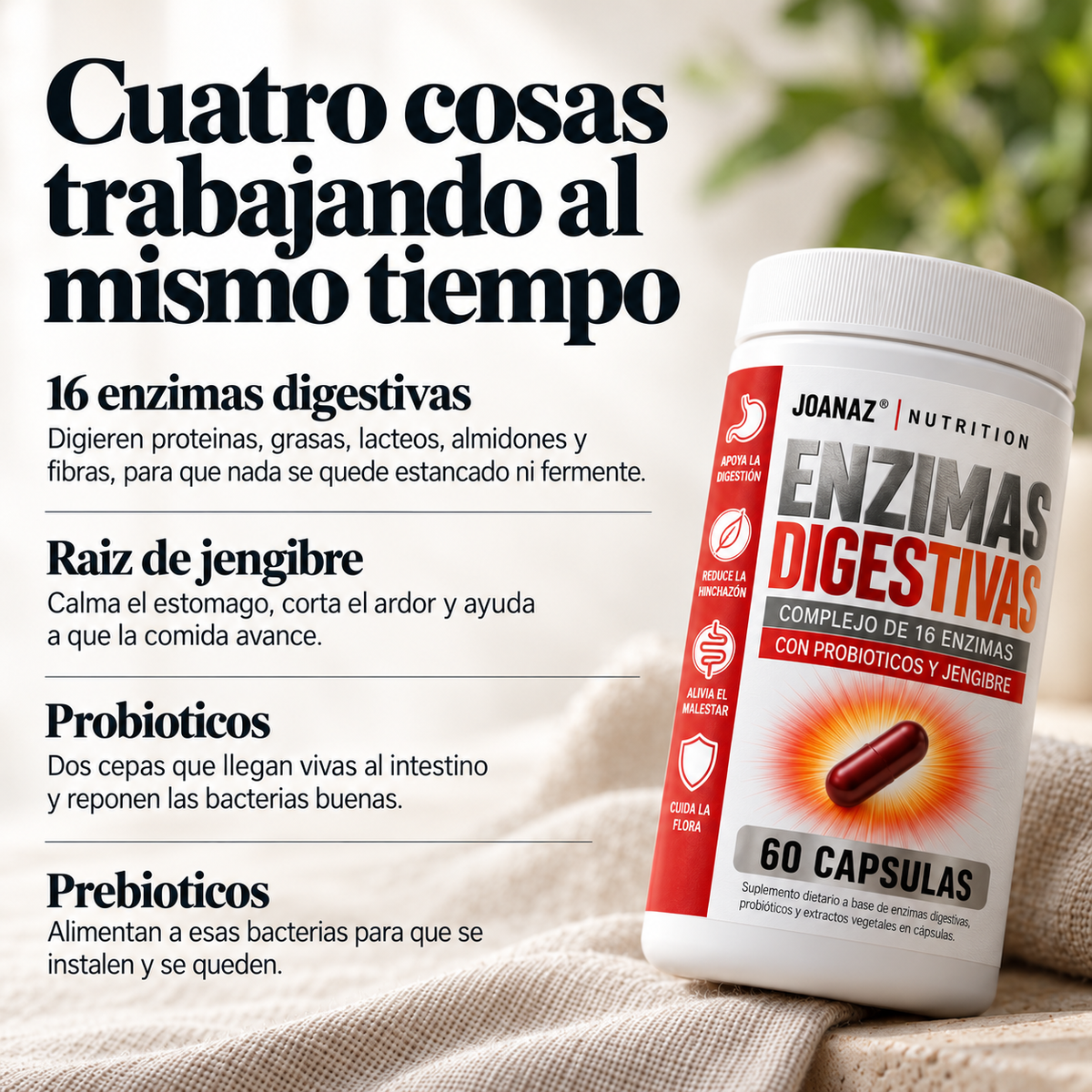 Enzimas Digestivas JOANAZ® | Apoyo natural para la digestión