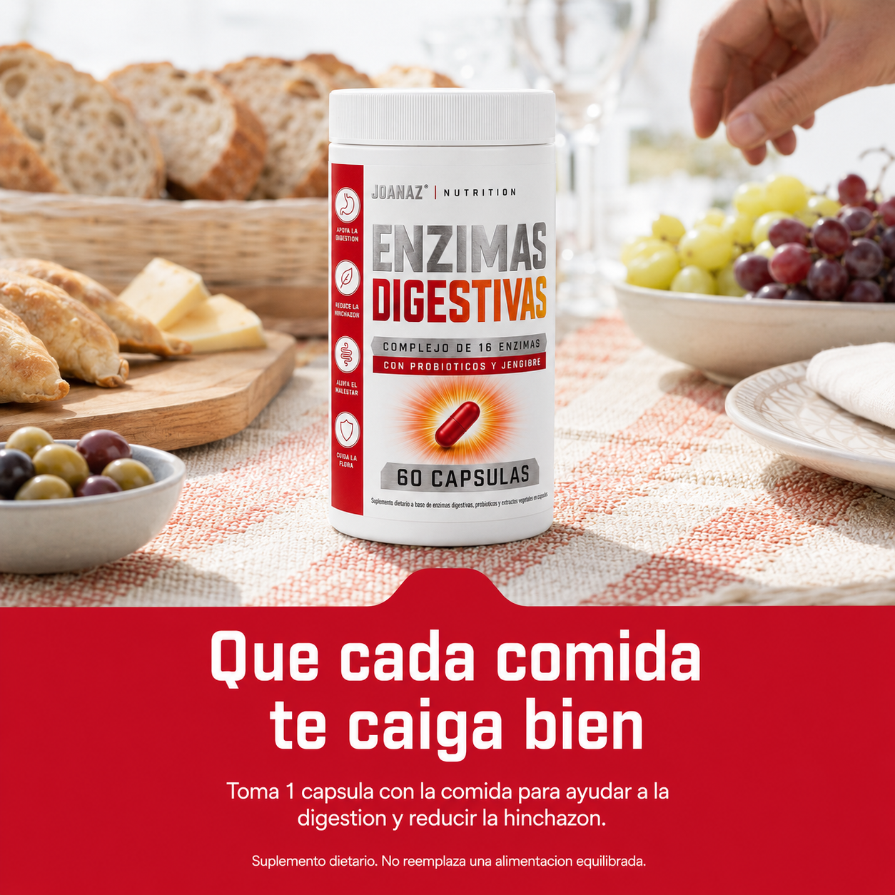 JOANAZ® | Apoyo Natural para Digestión, Hinchazón y Flora Intestinal